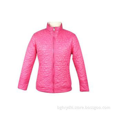 Children's padded winter jacket pink overcoat for Europe ma